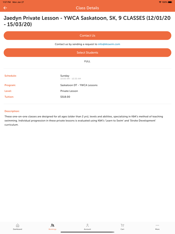 Screenshot #6 pour K&K Swim School