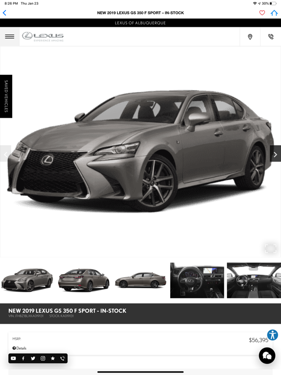 Lexus of Albuquerque iPad screenshot 4 - Shopping app