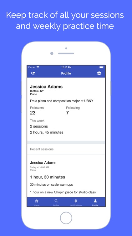 Sessions - Practice Log