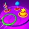 Toss rings on objects to satisfyingly destroy them