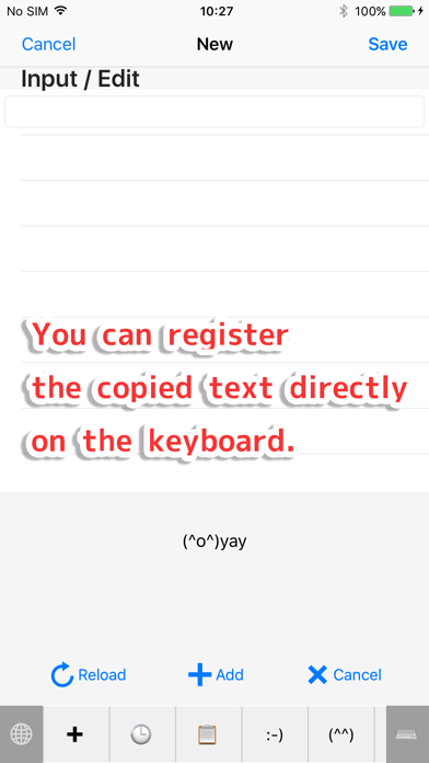 Editable Keyboard Screenshot