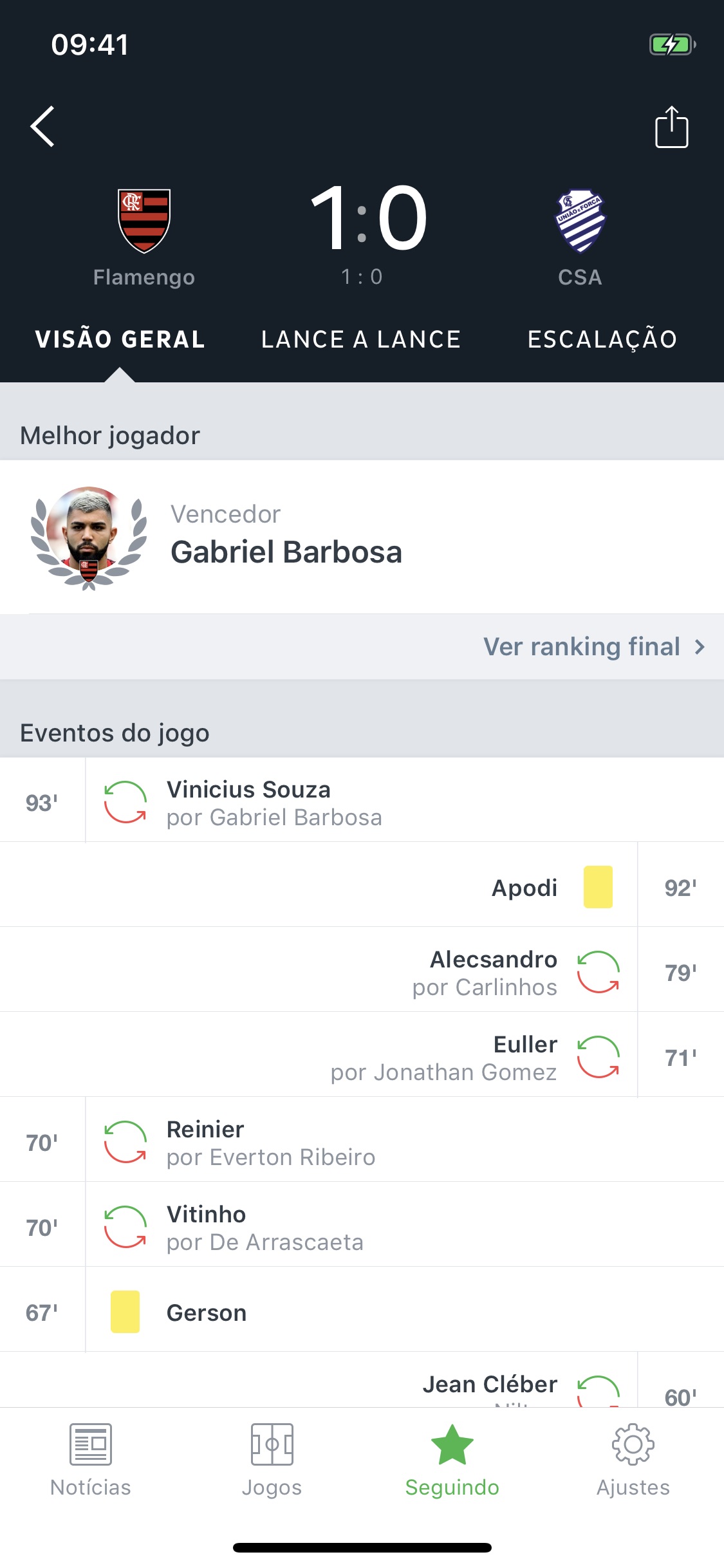 Screenshot do app Onefootball - Notícias Futebol