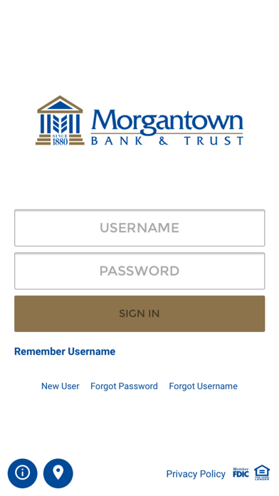 Morgantown Bank Mobile Banking Screenshot