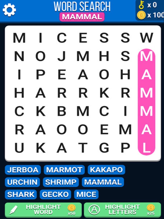 Word Cross Puzzles Search iPad screenshot
