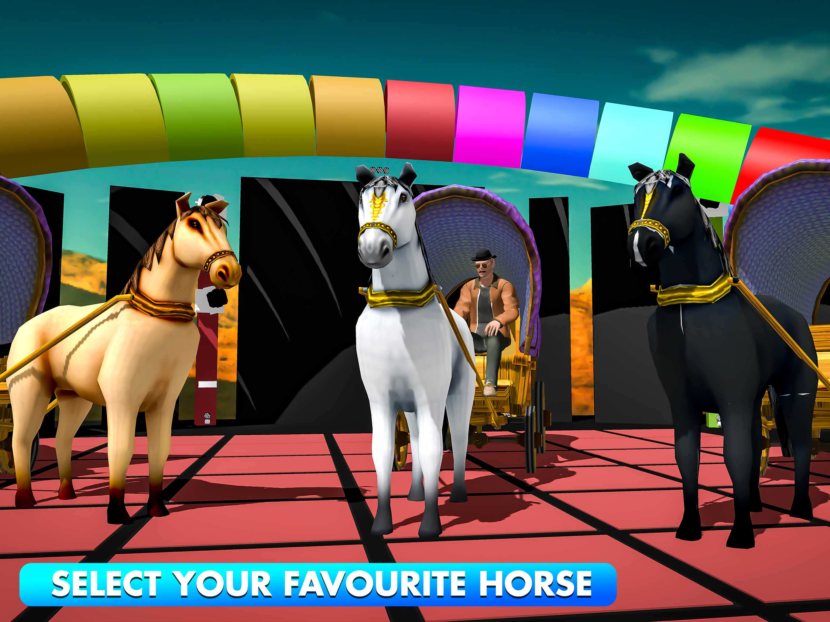 Ultimate Horse Cart Stunt Race