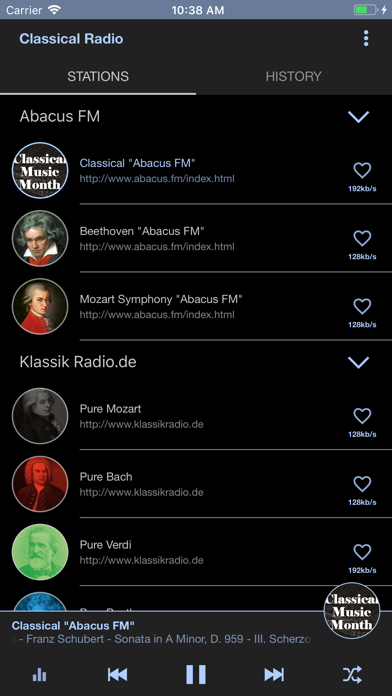 Screenshot #1 pour Classical Radio