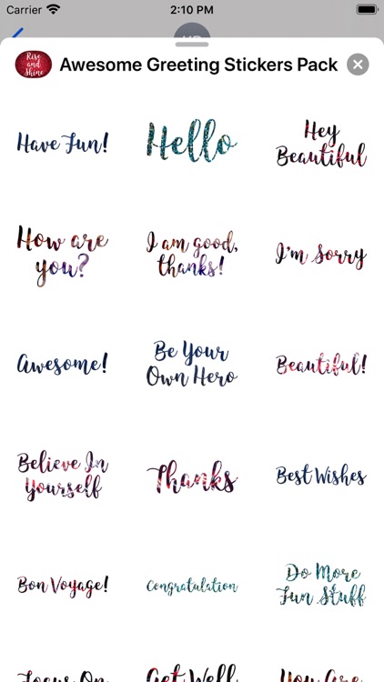 Awesome Greetings Sticker Pack
