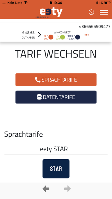 Mein eety Screenshot
