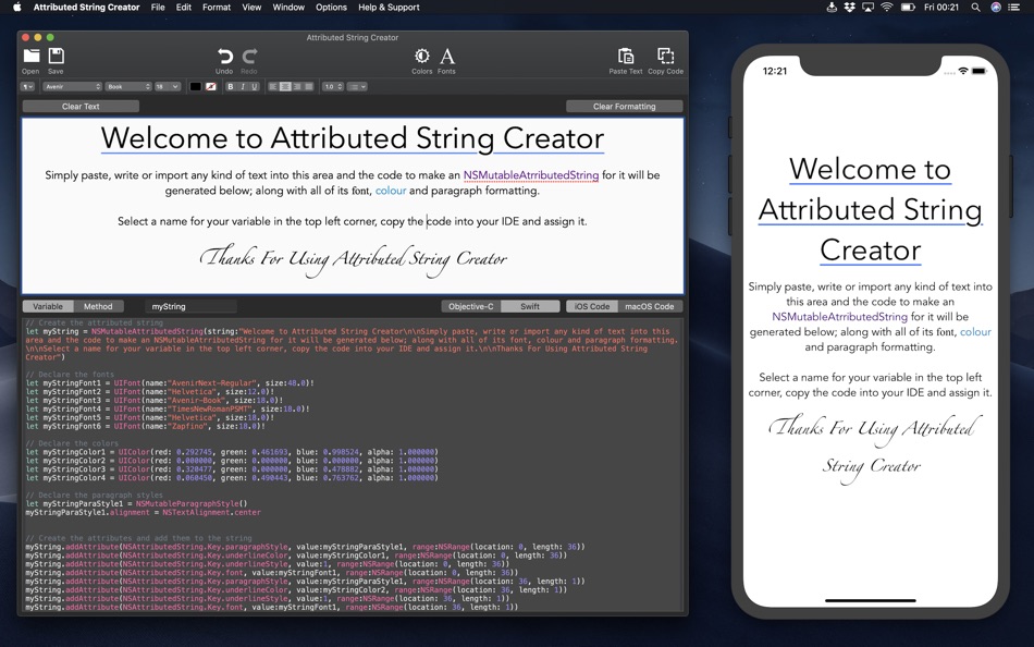 Attributed String Creator - 1.9.10 - (macOS)