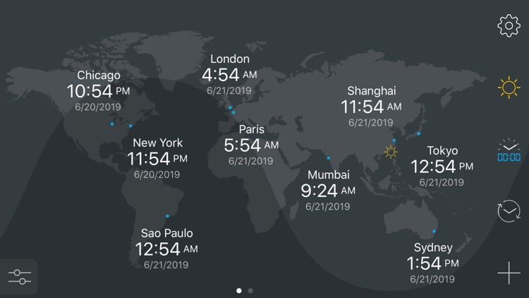 map:clock - World Map & Clock