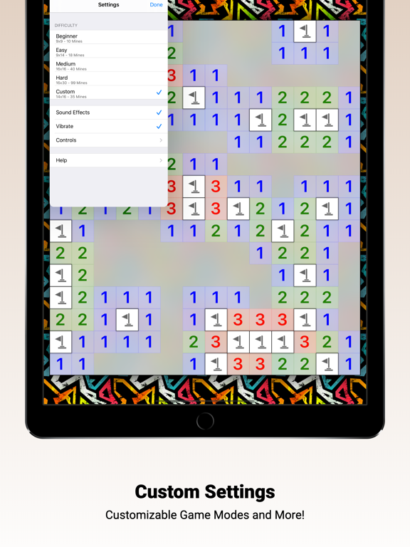 Minesweeper - Logic Puzzle iPad screenshot 4 - Games app
