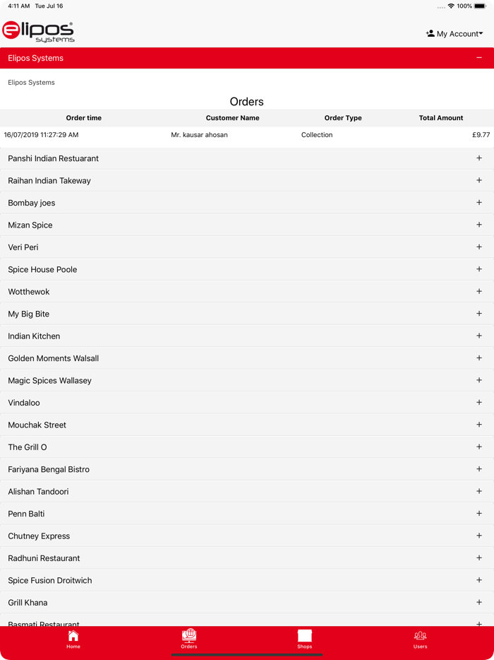 Elipos Order Management