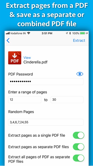 Screenshot #1 pour PDF pages Extractor & Splitter