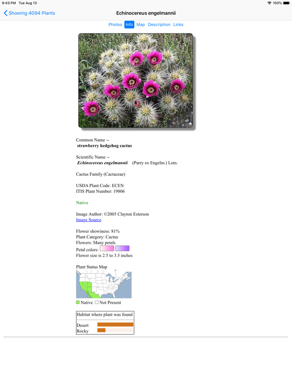 South California Wildflowers iPad screenshot 6 - Education app