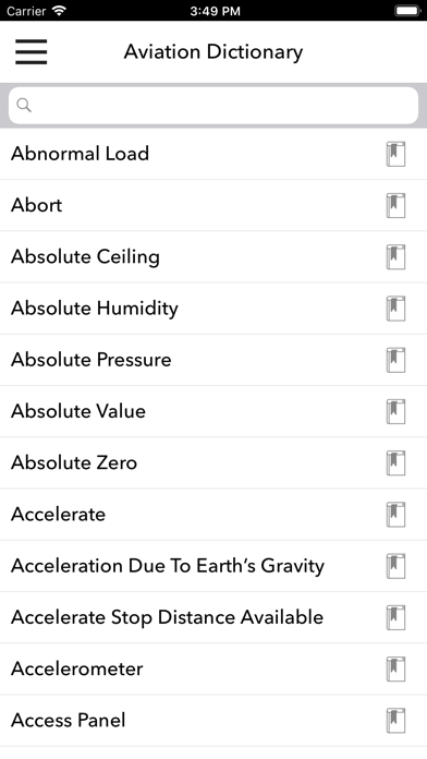 Aviation Dictionary - Offline Screenshot