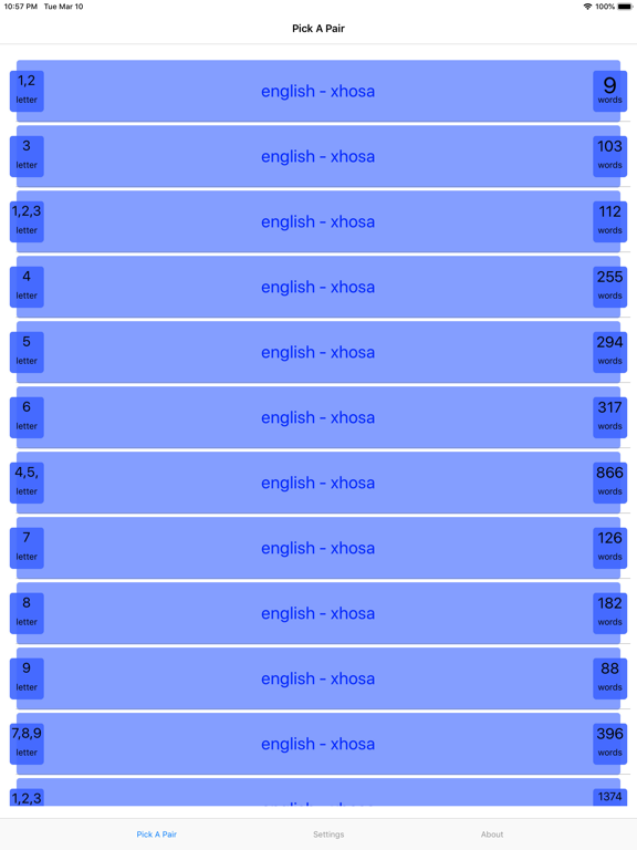 Screenshot #4 pour PickAPair Xhosa - English