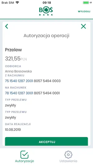 BOŚtoken screenshot 2