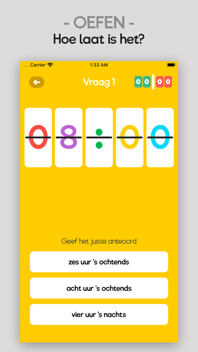 KlokWijs - leren klokkijken Screenshot