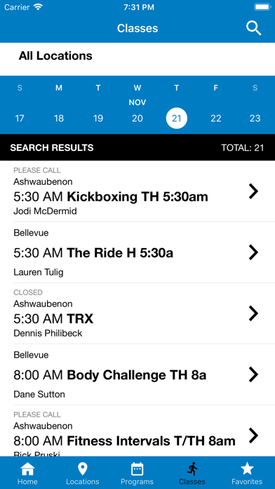 Bellin Fitness/Titletown Screenshot