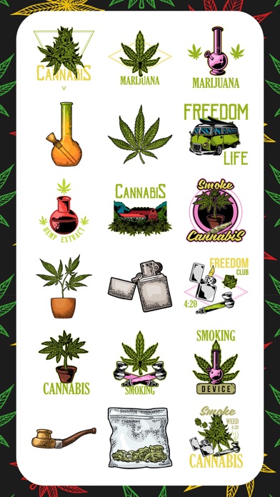 Weed Firm Marijuana Emojis App screenshot 2