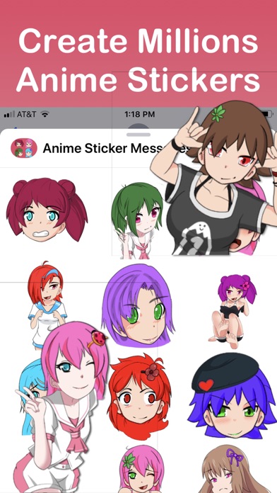 Screenshot #1 pour Anime Sticker Emoji Maker