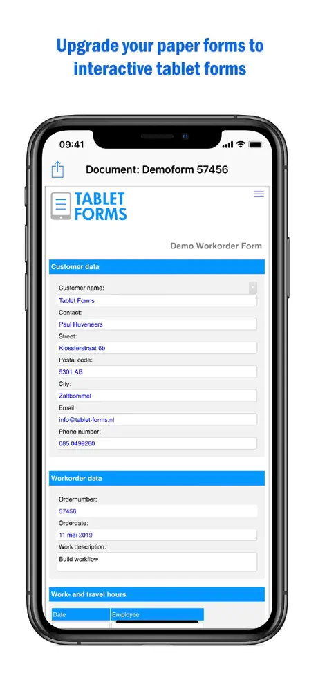 TabletForms App