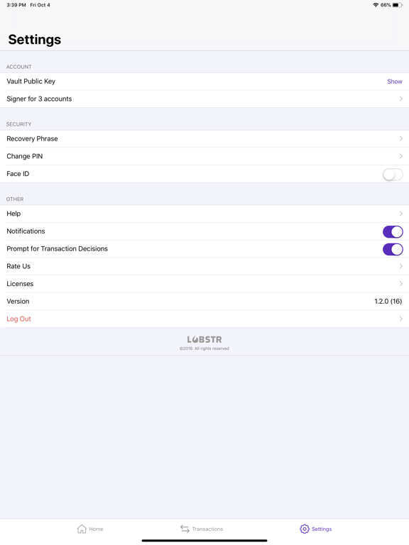 LOBSTR Vault iPad screenshot 4 - Finance app