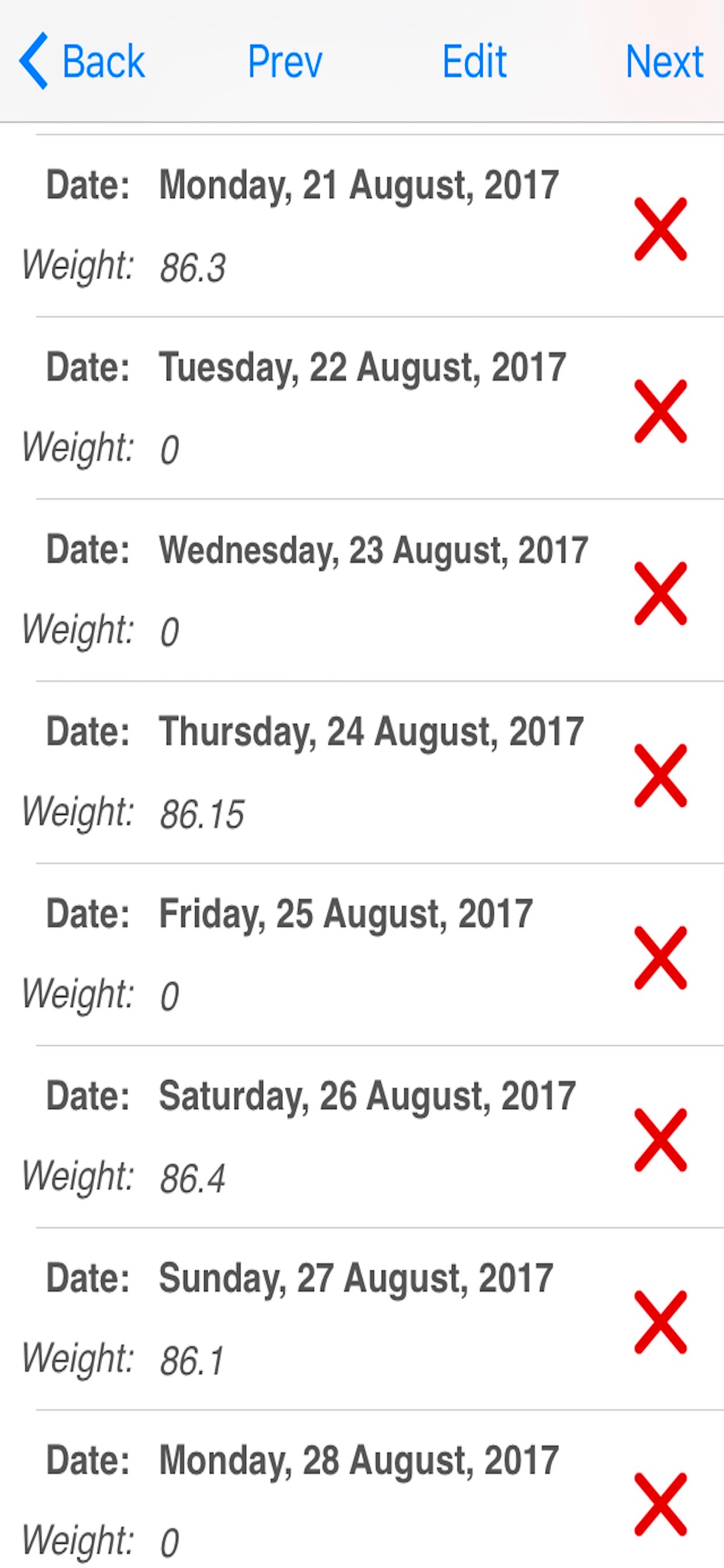 Weight Monitor