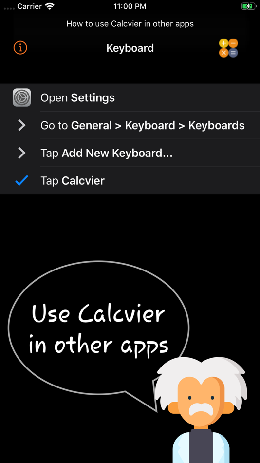#2. Calcvier - Keyboard Calculator (iOS) Podle: Sergei Shpygar