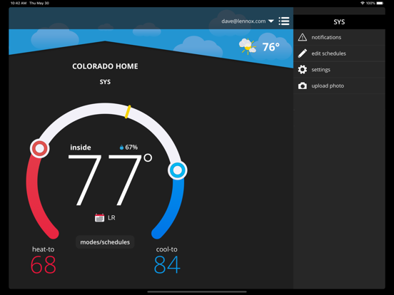 (S30/E30/M30) iComfort T-Stat iPad screenshot 5 - Utilities app