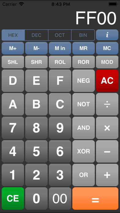 Screenshot #1 pour CP HexCalc