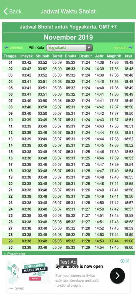 Jadwal Sholat Indonesia