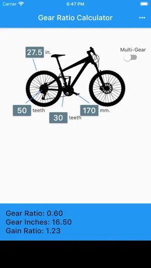MTB Gear Ratio screenshot 1