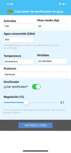 Calculador dosificación agua screenshot #1 for iPhone