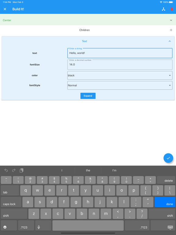 App screenshot