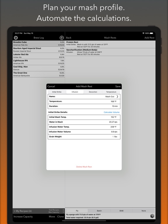 Fermenticus Brew Log iPad screenshot 4 - Utilities app