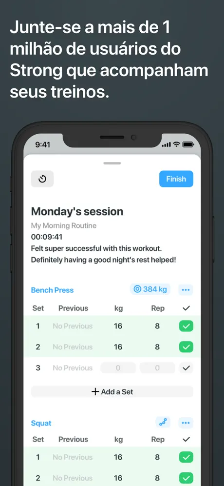 Strong Workout Tracker Gym Log
