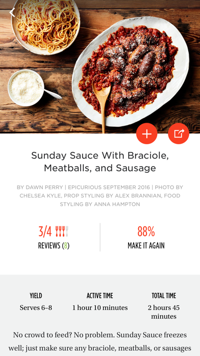 Epicurious Recipes & Shopping List Screenshot 2