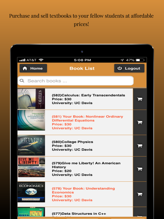 UniSyte iPad screenshot 1 - Shopping app