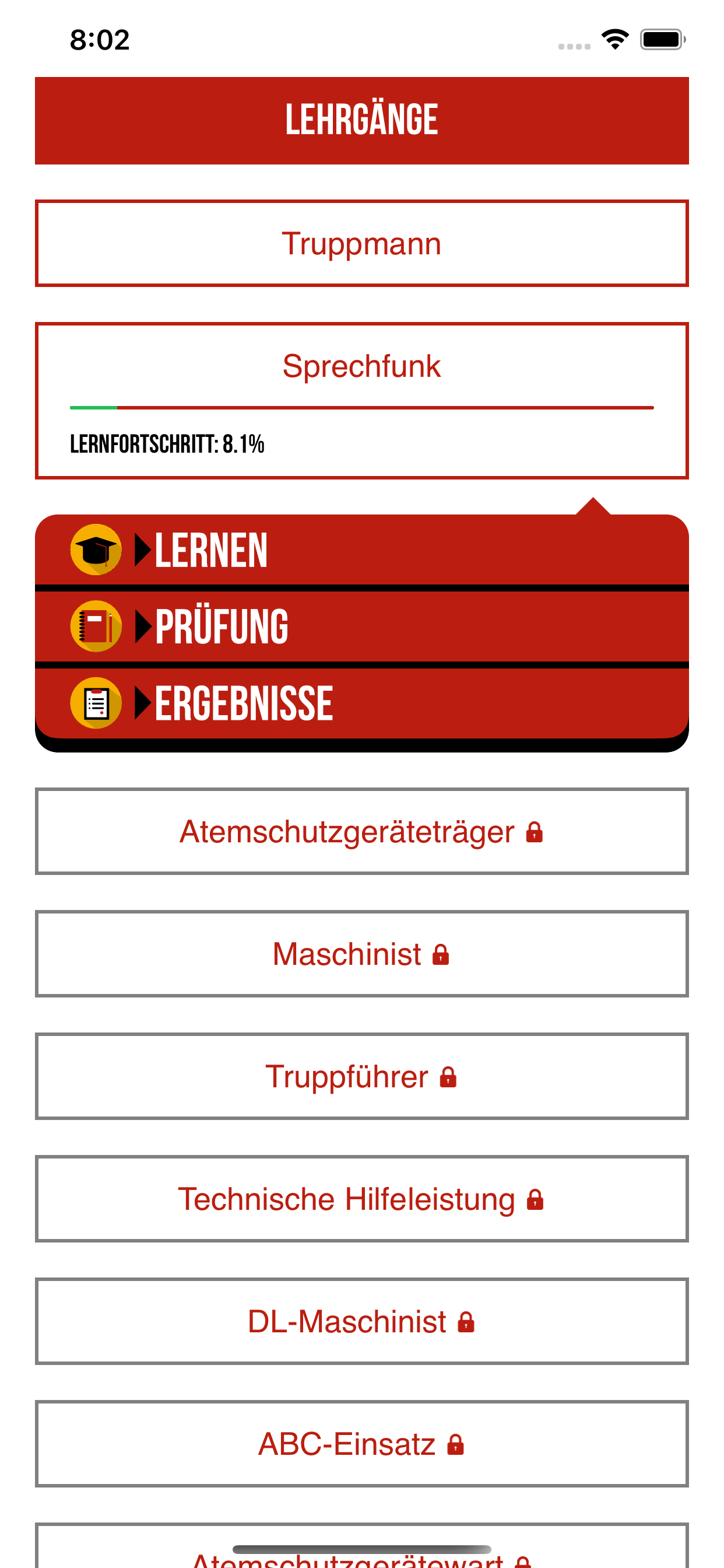 Feuerwehr Prüfungshilfe