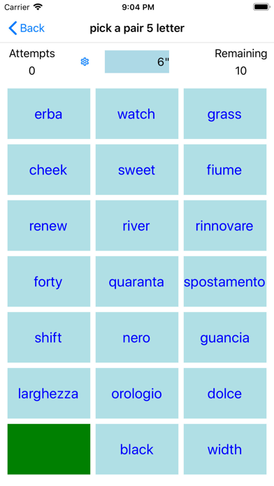 PickAPair Italian - English Screenshot