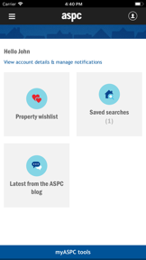 ASPC Property Search screenshot