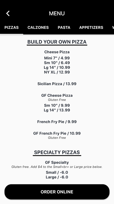 Juliano's Italian Pizzeria Screenshot
