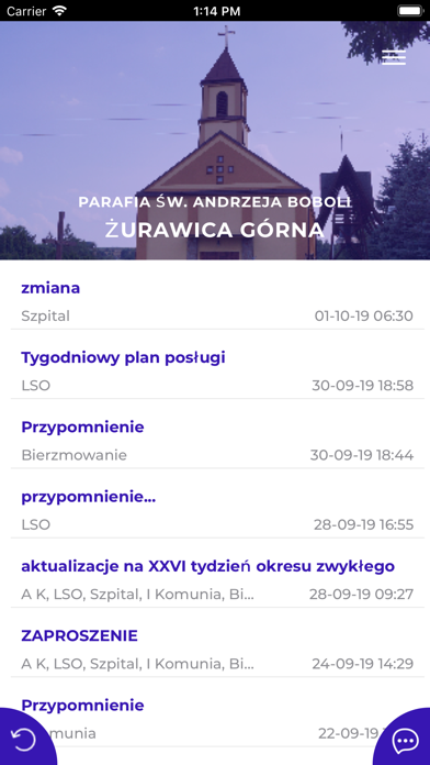 Parafia Żurawica Górna Screenshot