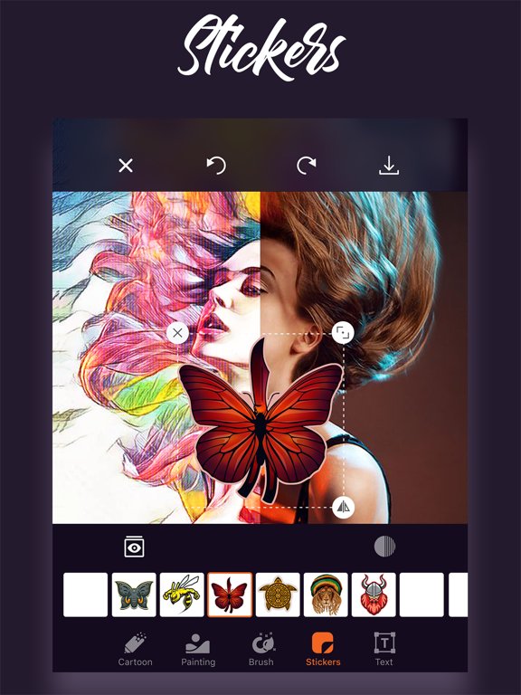Cartoon Draw Cam- Photo Editor iPad screenshot 4 - Photo & Video app