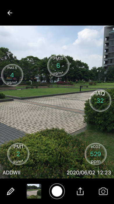 ADDWII Air Quality Monitor Screenshot