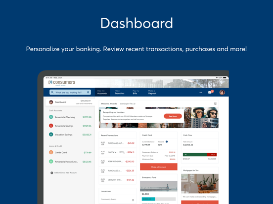 Consumers Credit Union - MI iPad screenshot 6 - Finance app