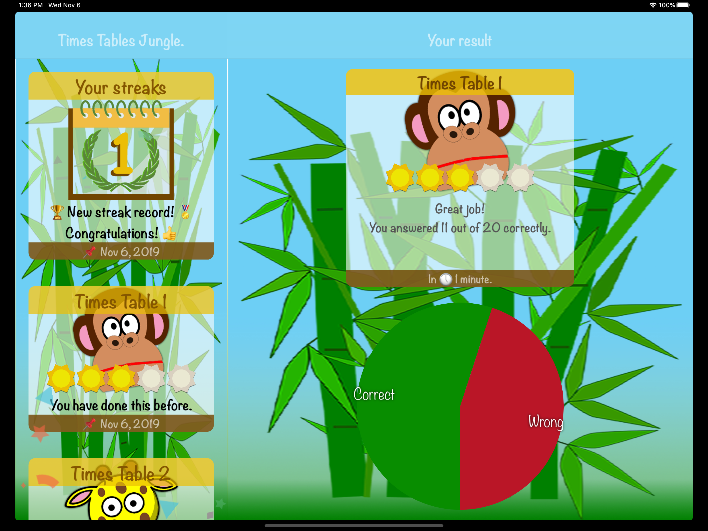 Times Tables Jungle - Maths screenshot 13