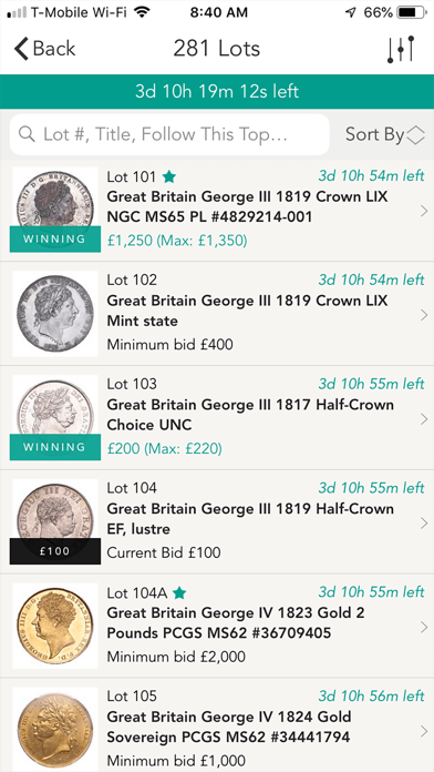 The Coin Cabinet Auctions screenshot 2