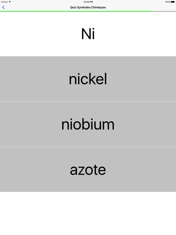 Screenshot #5 pour Quiz Symboles Chimiques